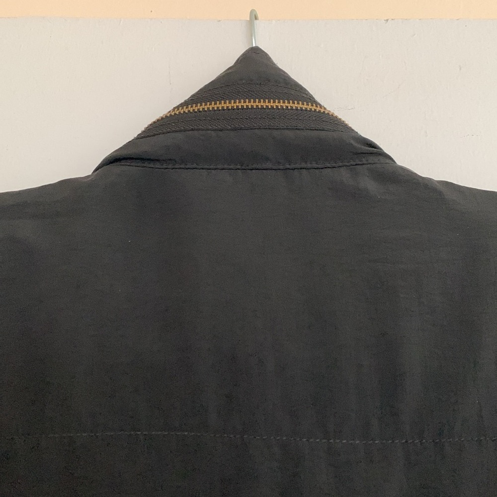 Millard Fillmore Black Spring Fall jkt ,3/4 sleeves,snaps zipper,hidden-hood❤️❤️ - Picture 12 of 14